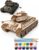 BOOZUU 3D Wooden Tank Model Kit for Adults, Mechanical Tank Puzzle, 661 PCS DIY Assembly Set with Rotating Turret, Paint Set Included, No Glue STEM Craft, Hobby Gift for Teens and Hobbyists