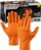 wcy 9 Mil Heavy Duty Orange Nitrile Gloves,Raised Diamond Texture Grip,Industrial Mechanic Rubber Gloves Disposable Latex Free Chemical Resistant Guantes for Work,Cooking,Food Safe – XLarge,80Count