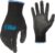 Gorilla Grip Work Gloves, Never Slip Maximum Grip All-Purpose, Gloves for Men, Superior in Wet, Dry, Oily Conditions, Polymer Palm, Medium Size, 25 Pairs, Black/Blue | 25047-25