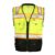 Kishigo Premium Black Series Men’s Surveyors Vest S5002, Class 2 Hi-Vis Safety Vest, 10 Pockets with Reinforced Front Zipper Closure & Durable Webbing, ANSI/ISEA 107 Compliant (Lime/Black, XL)