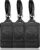 3 Pack Luggage Tags – Quick Install, Privacy Protection, Airplane Travel Essentials for Suitcases, Durable Leather – Black
