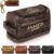 Personalized Toiletry Bag for Men, Custom Toiletry Bag Gifts for Men, Him, Birthday, Anniversary, Groomsmen, Dad, Husband, Boyfriend, Graduation, Leather Engraved Travel Cosmetic Shaving Hygiene Bag