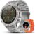 WalkerFit Silver Smart Watch for Men, Stainless Steel Band, 1.43″ AMOLED Round Smartwatch, 5ATM Waterproof for Swim Run Hike Cycle, 170+ Sports Modes, Heart Rate SpO2, Sport Watch for iPhone Android