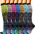 Double Couple 7 Pairs Copper Compression Socks for Men Women 20-30 mmHg Knee High Stockings Best Support for Sports
