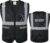 JKSafety Security Vest for Security Guard Hi Vis Safety Vest for Men Women Reflective Vests with Pockets Meet ANSI/ISEA